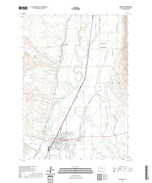 Worland topographic map thumbnail
