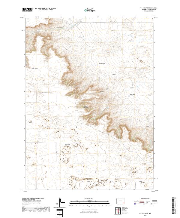 Y B O Canyon topographic map thumbnail