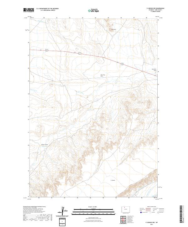 Y U Bench NW topographic map thumbnail