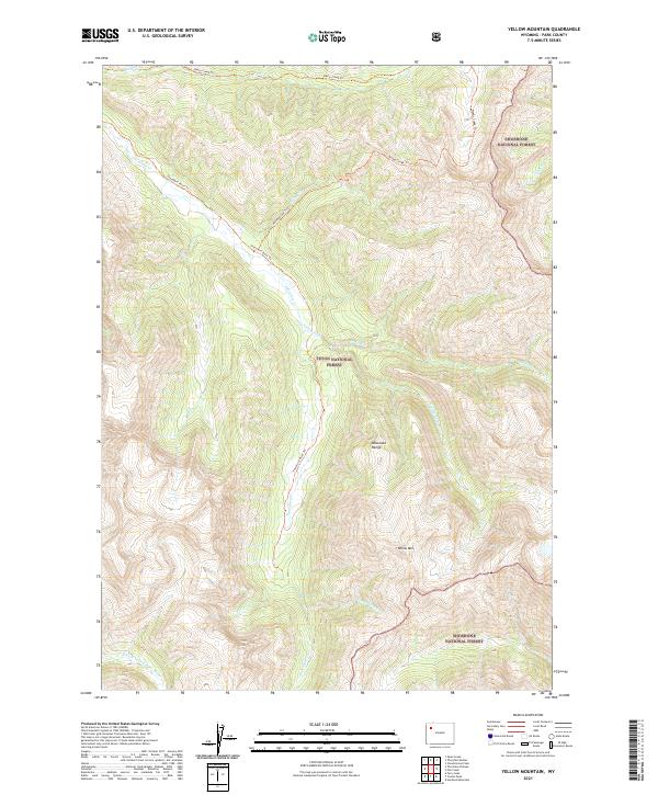 Yellow Mountain topographic map thumbnail
