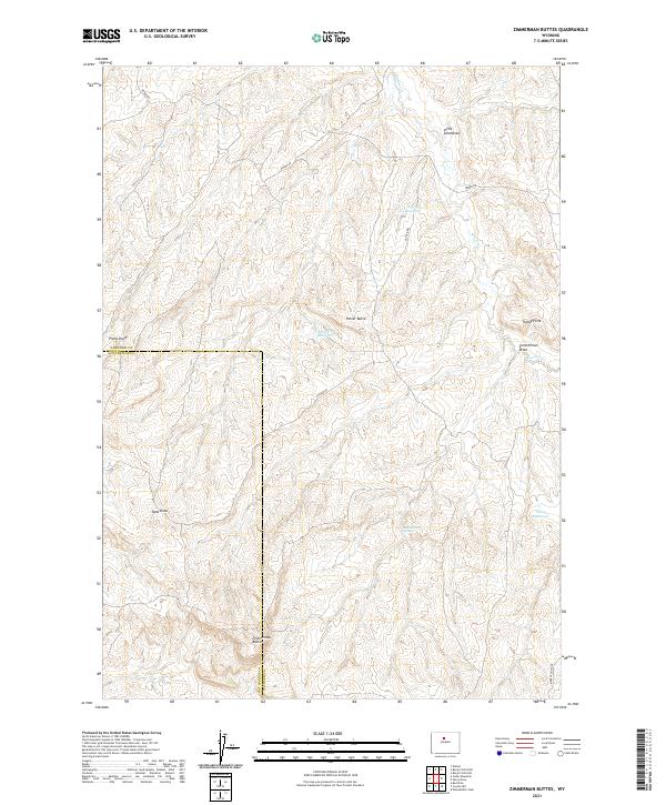 Zimmerman Buttes topographic map thumbnail