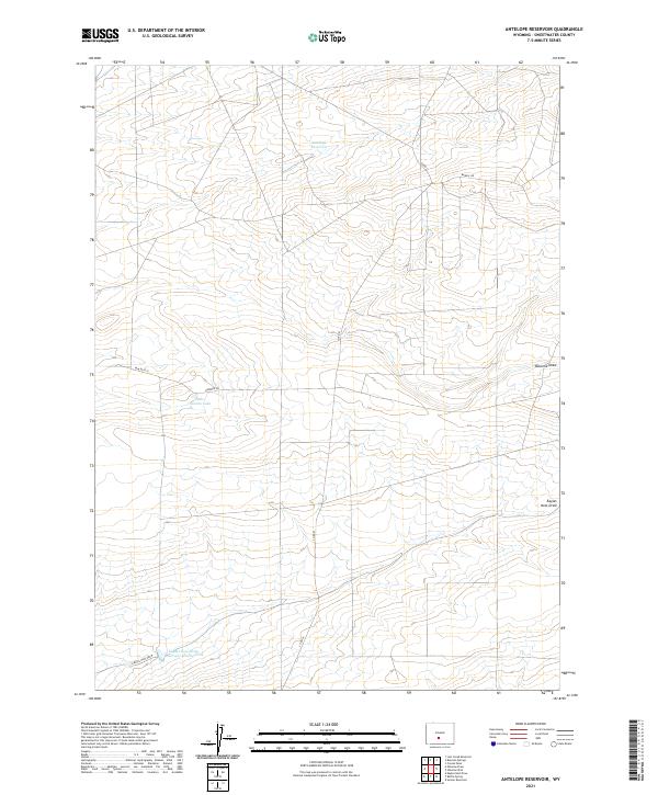 Antelope Reservoir topographic map thumbnail