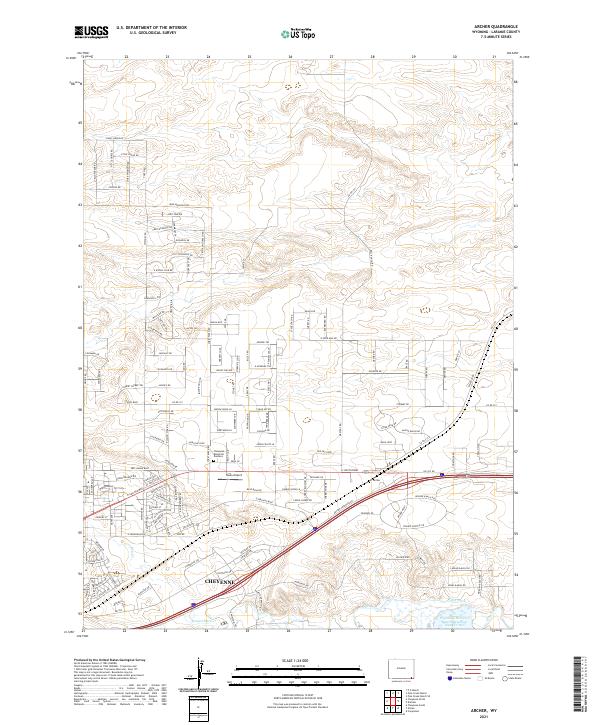 Archer topographic map thumbnail