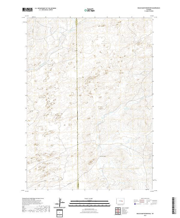 Beauchamp Reservoir topographic map thumbnail