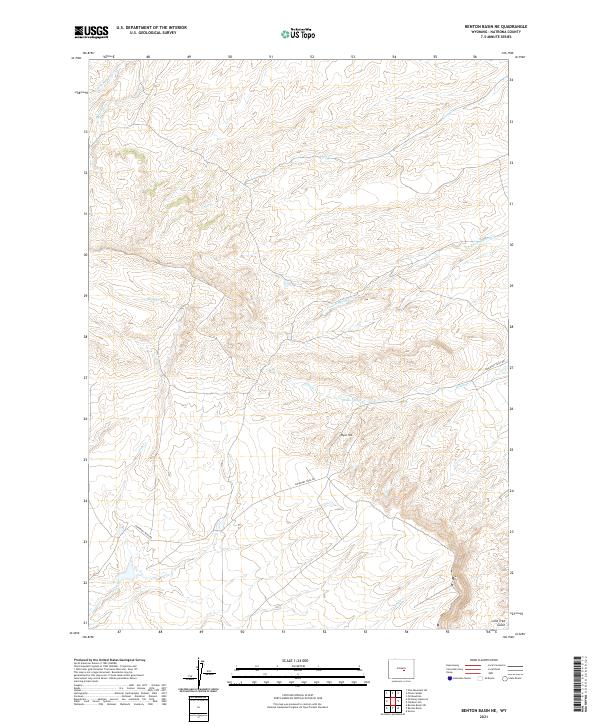 Benton Basin NE topographic map thumbnail