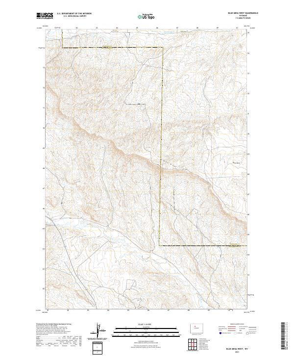 Blue Mesa West topographic map thumbnail