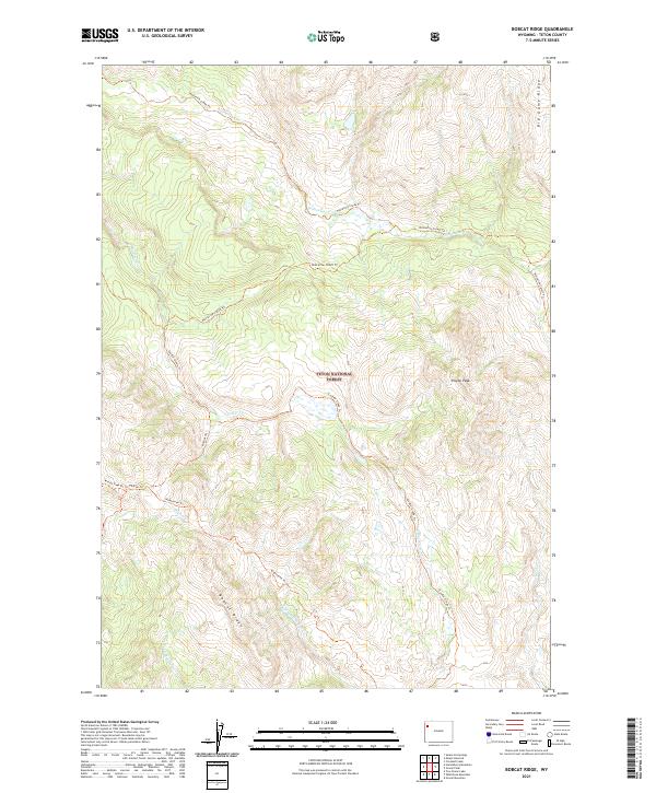 Bobcat Ridge topographic map thumbnail