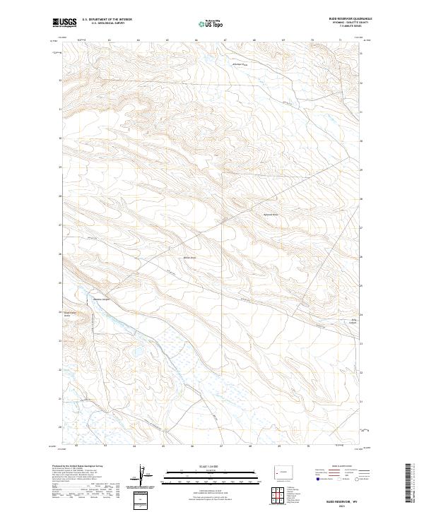 Budd Reservoir topographic map thumbnail