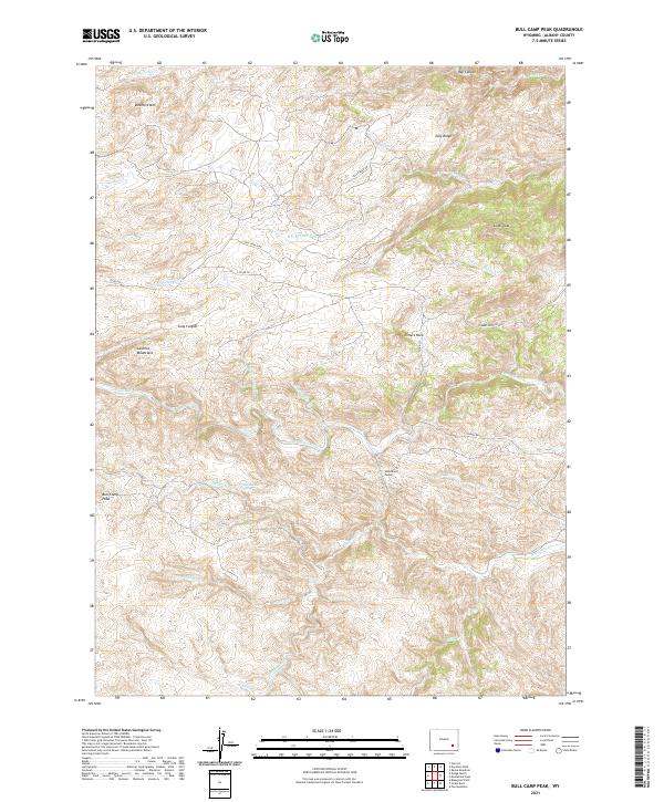 Bull Camp Peak topographic map thumbnail