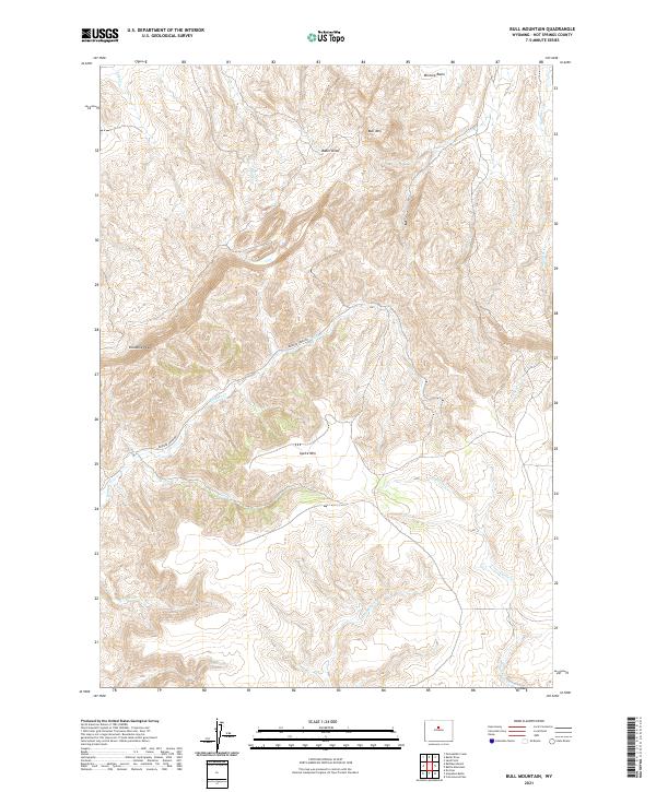 Bull Mountain topographic map thumbnail
