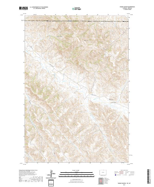 Cedar Canyon topographic map thumbnail