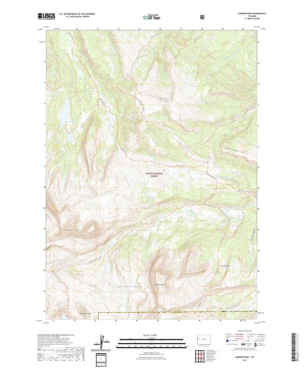 Darwin Peak topographic map thumbnail
