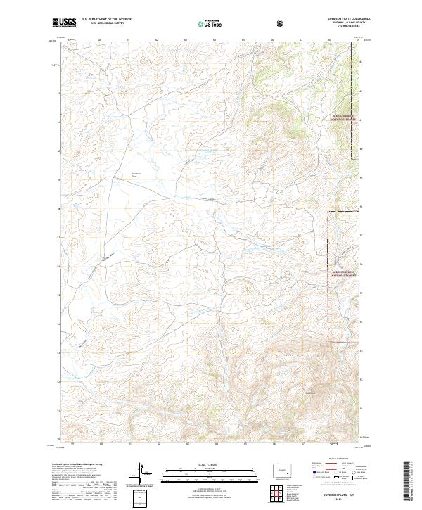 Davidson Flats topographic map thumbnail