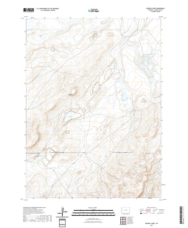 Downey Lakes topographic map thumbnail