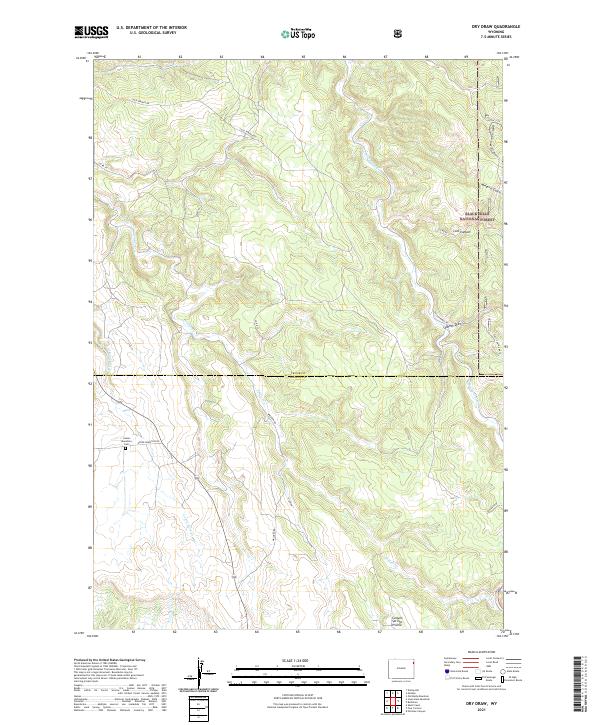 Dry Draw topographic map thumbnail