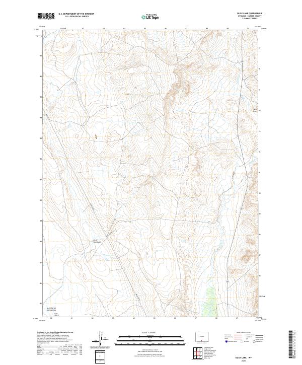 Duck Lake 2021 topographic map thumbnail