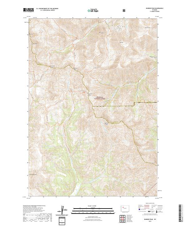 Dunrud Peak topographic map thumbnail