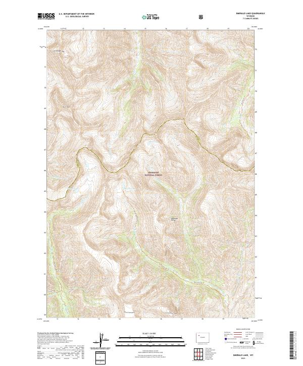 Emerald Lake topographic map thumbnail