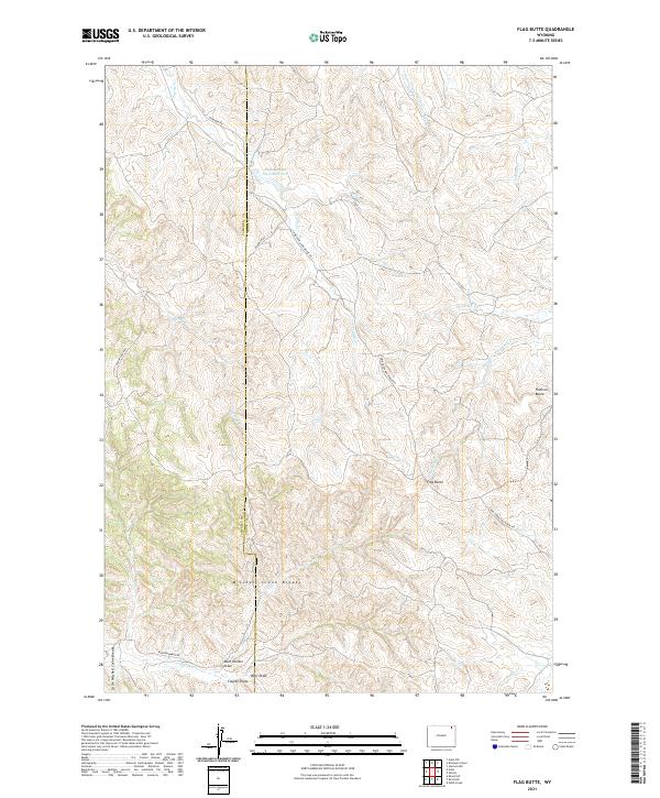 Flag Butte topographic map thumbnail