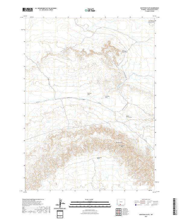 Haystack Flats 2021 topographic map thumbnail