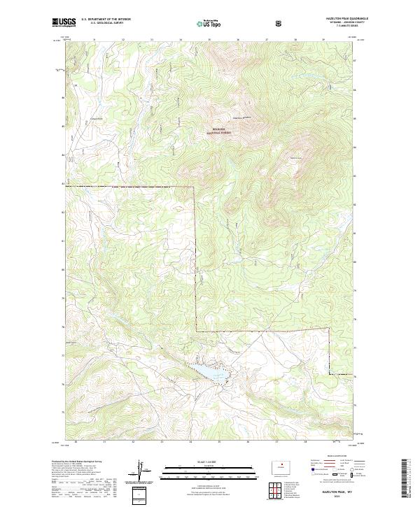 Hazelton Peak topographic map thumbnail