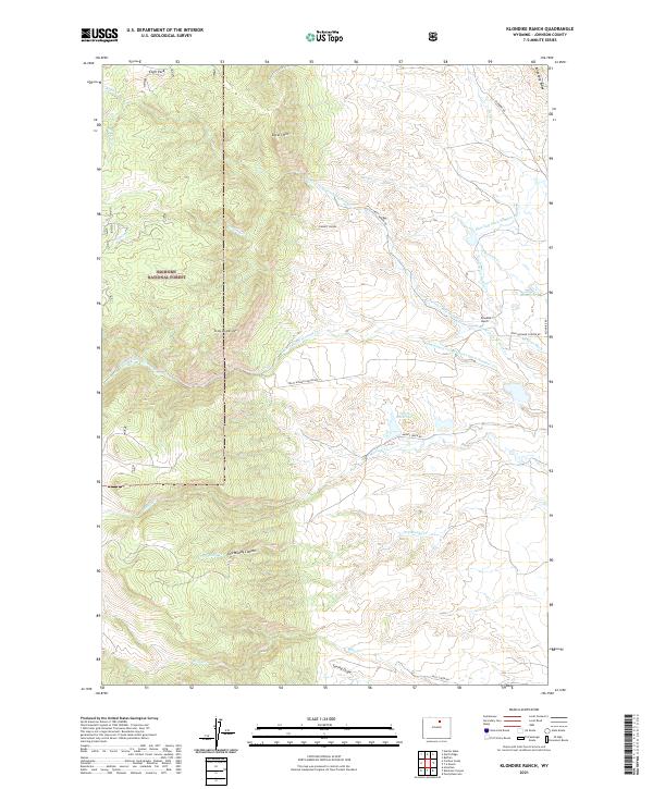 Klondike Ranch topographic map thumbnail