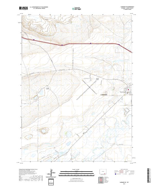Laramie SW 2021 topographic map thumbnail