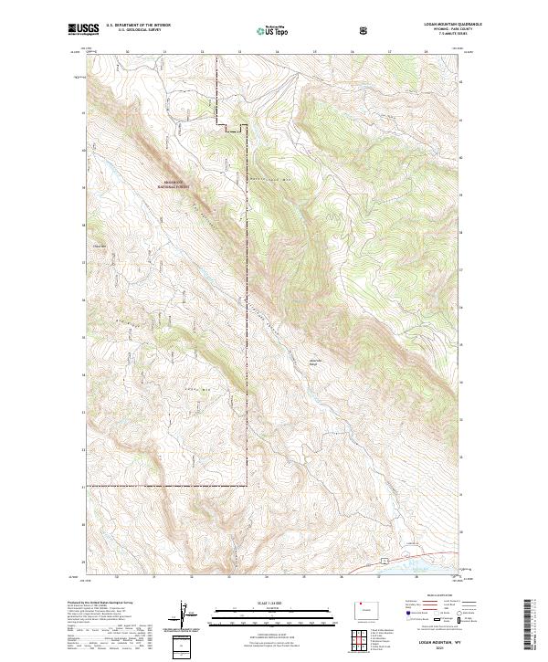 Logan Mountain topographic map thumbnail