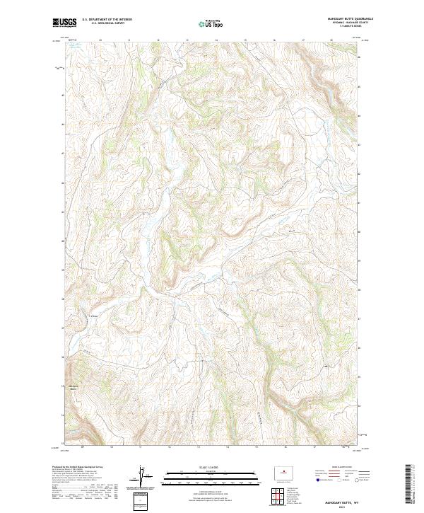 Mahogany Butte topographic map thumbnail