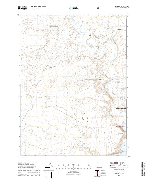 Massacre Hill 2021 topographic map thumbnail