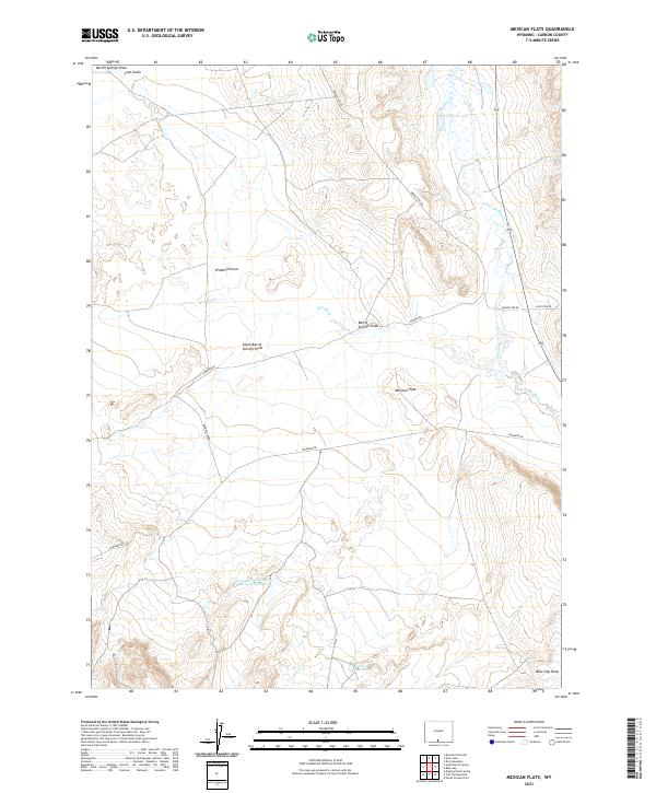 Mexican Flats topographic map thumbnail