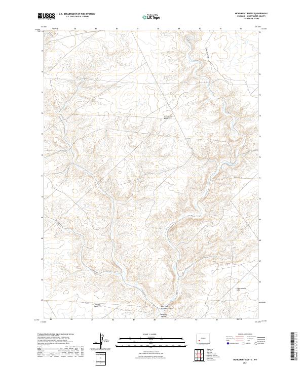 Monument Butte topographic map thumbnail