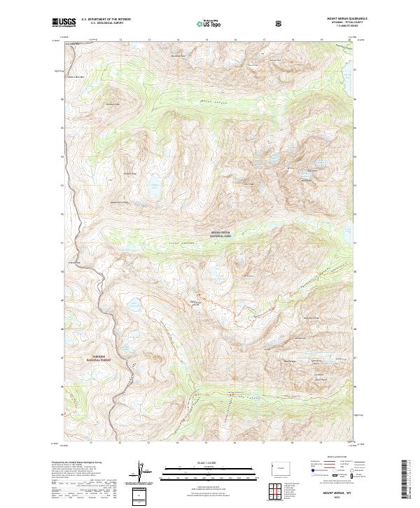 Mount Moran topographic map thumbnail