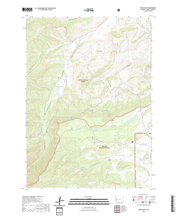 Noble Basin topographic map thumbnail