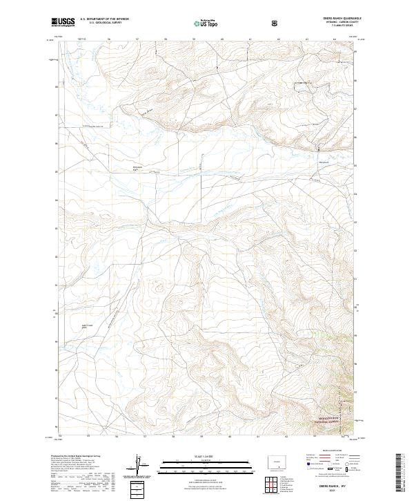Oberg Ranch topographic map thumbnail