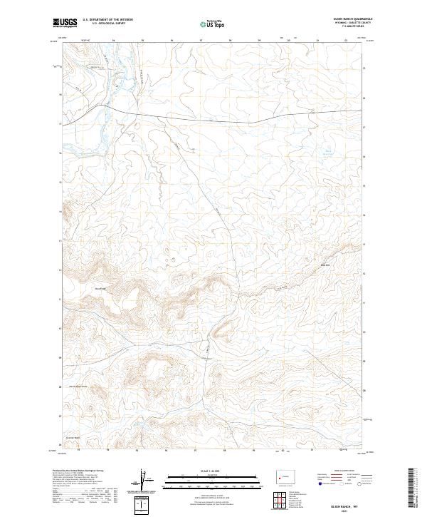 Olsen Ranch topographic map thumbnail
