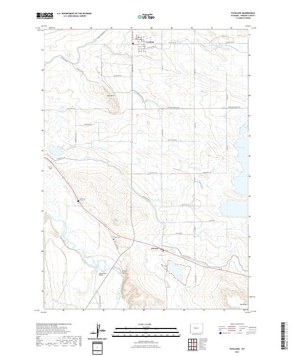 Pavillion topographic map thumbnail