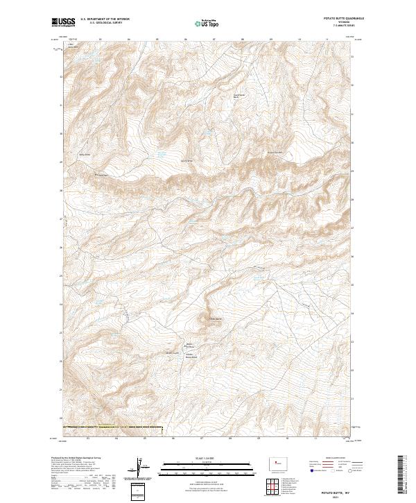 Potato Butte topographic map thumbnail