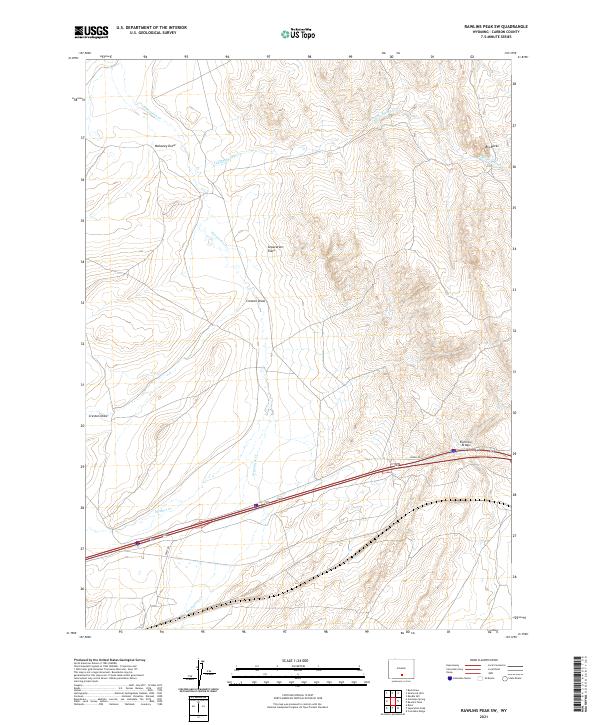 Rawlins Peak SW topographic map thumbnail