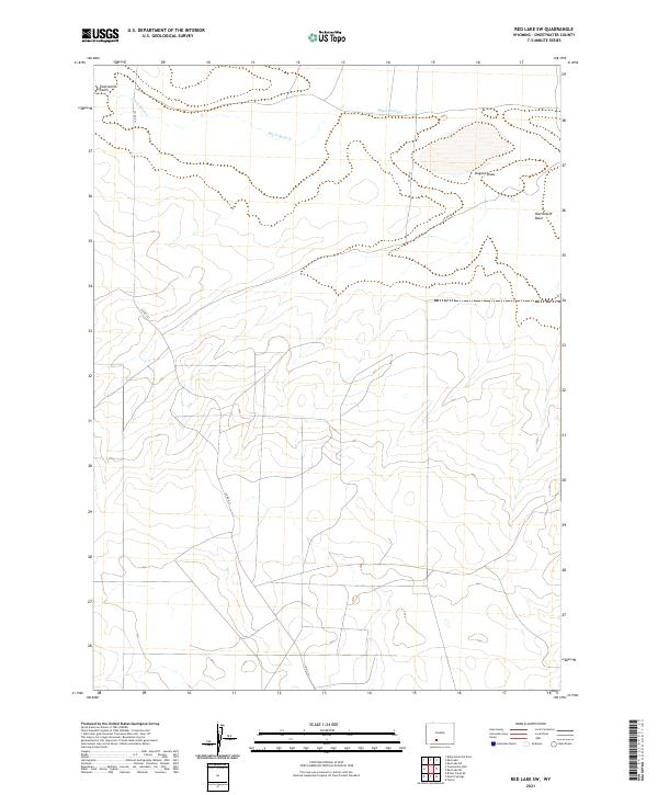 Red Lake SW topographic map thumbnail