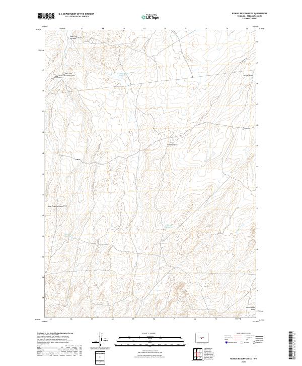 Rongis Reservoir SE topographic map thumbnail
