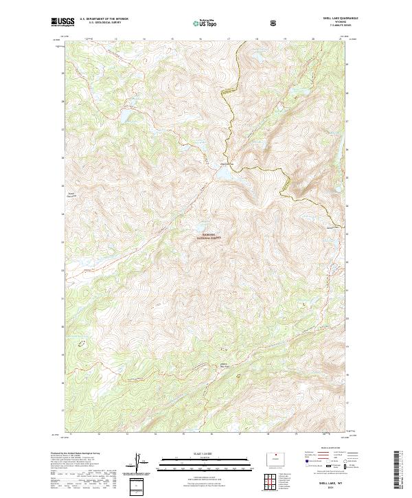 Shell Lake topographic map thumbnail