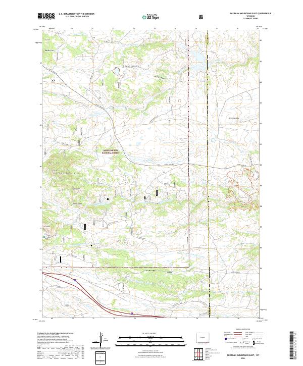 Sherman Mountains East topographic map thumbnail