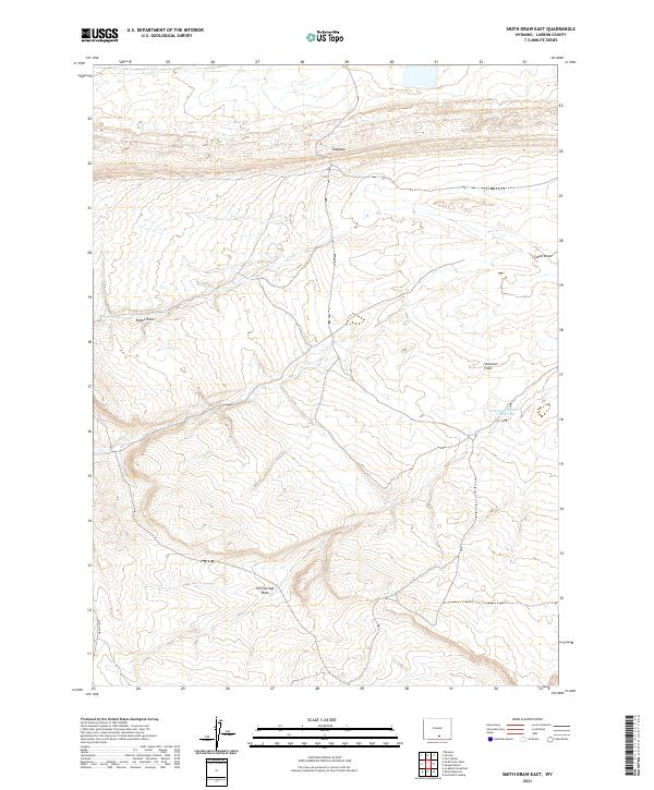 Smith Draw East 2021 topographic map thumbnail