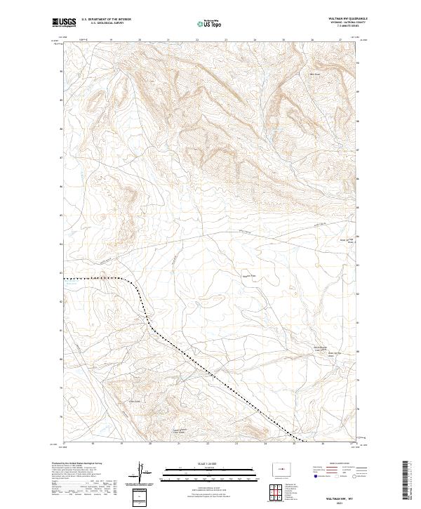 Waltman NW 2021 topographic map thumbnail