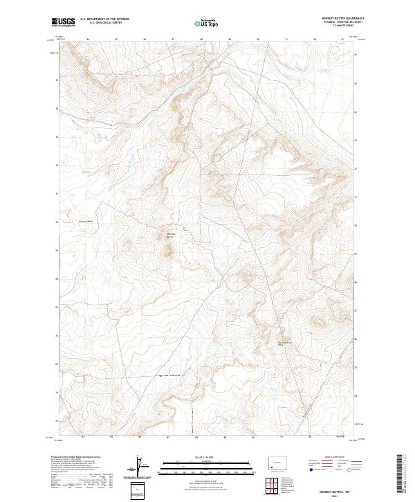 Whiskey Buttes 2021 topographic map thumbnail