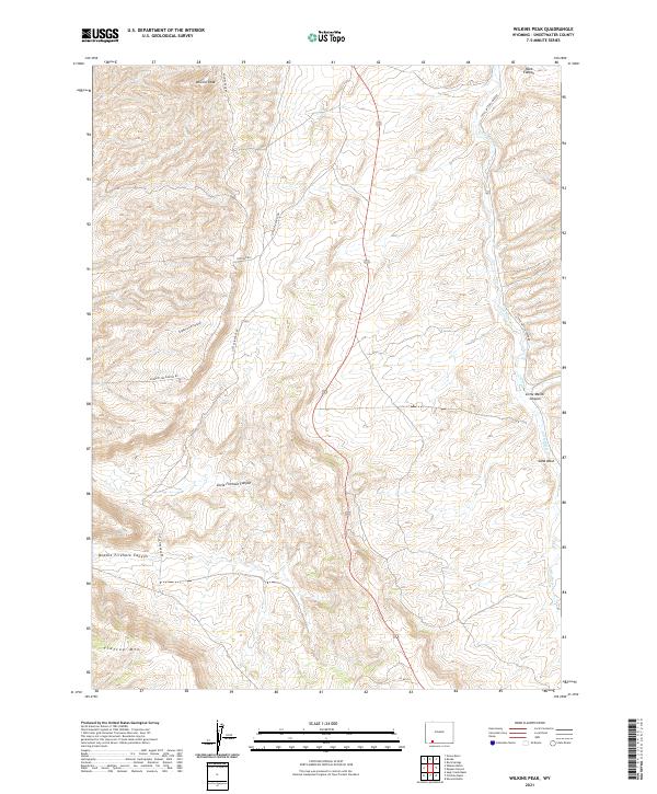 Wilkins Peak topographic map thumbnail