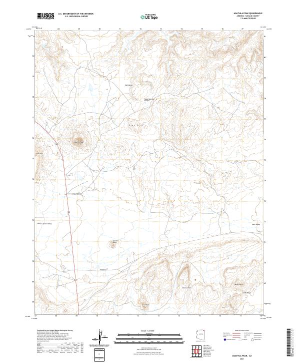 Agathla Peak 2021 topographic map thumbnail