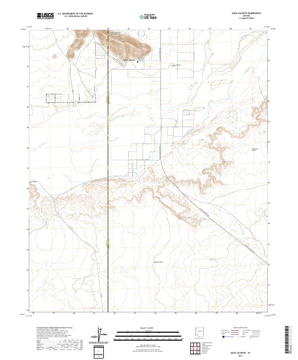 Agua Caliente topographic map thumbnail