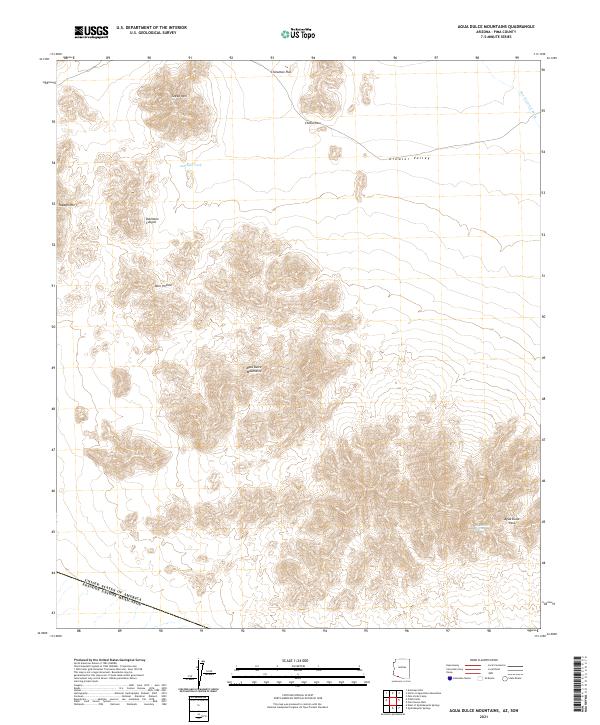 Agua Dulce Mountains topographic map thumbnail